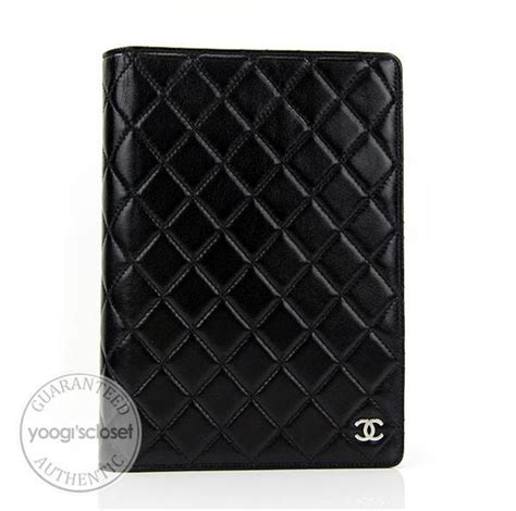 chanel black leather agenda notebook|chanel agenda quilted.